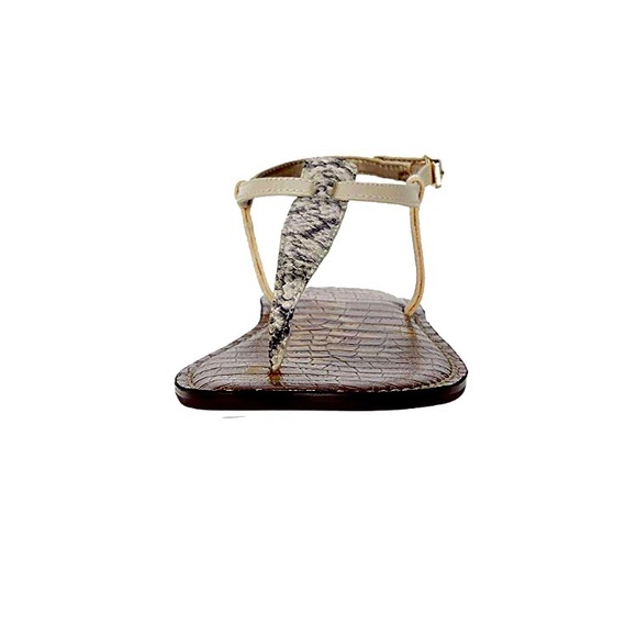 NEW Sam Edelman Gigi Black/White Ivory Corolia Snake Print Sandals. - Picture 5 of 5